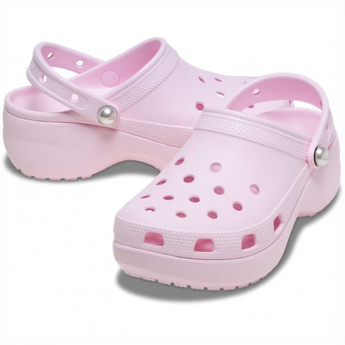 Classic Platform Pearl Clog - Pink Milk