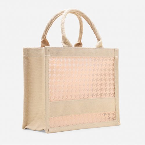 Alyssa Mini Houndstooth Tote Bag