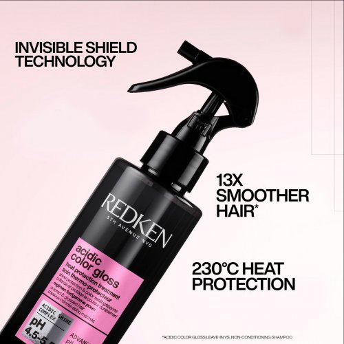  Redken Acidic Color Gloss Shampoo 300ml, Conditioner 300ml and Heat Protection Treatment 45ml, Glass-Like Shine