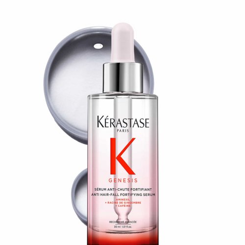 Kérastase Genesis Serum Anti-Chute Fortifiant Serum 90ml with Mini Deluxe Genesis Shampoo 30ml & Scalp Brush