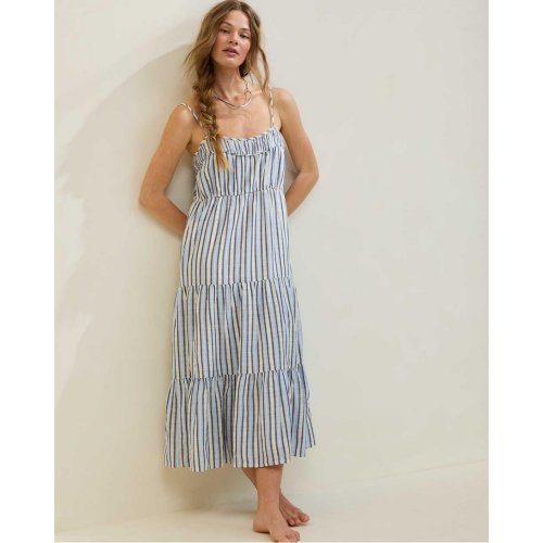 Aerie Striped Tiered <span style='filter: blur(2.5px);'>****</span> Dress
