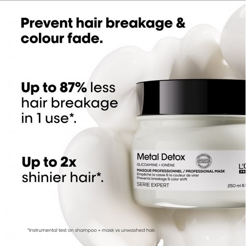  L'Oréal Professionnel Metal Detox Nourishing Hair Mask 250ml for breakage & colour protection against hard water 