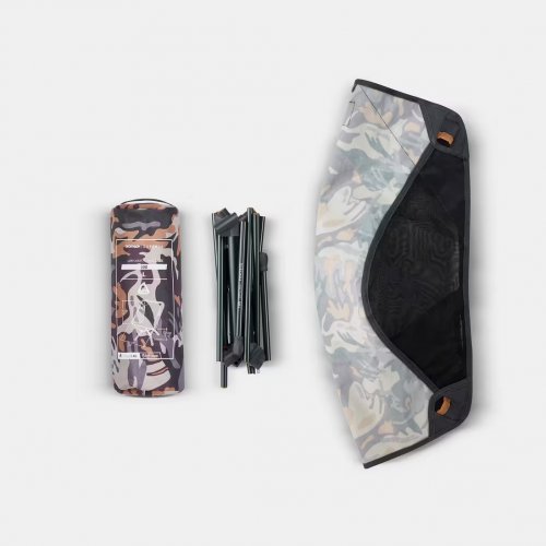 Mountain Hiking Low Folding Camping Chair MH 500 - Camo
