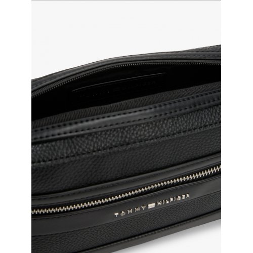  Pebble Grain Double Zip Messenger Bag