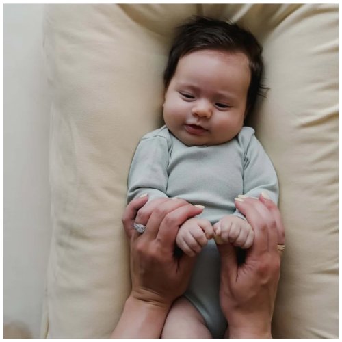 Snuggle Me Natural Infant Lounger with Cover - Birch