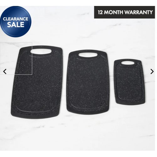 Robinsons Chopping Board 3 Pack - Black - Special Buy