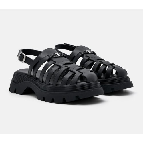  Slingback Caged Sandals - Black 