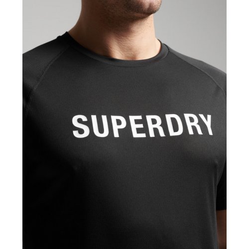 Train Active Logo Short Sleeve T Shirt-BLACK