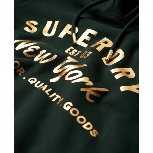 Luxe Metallic Logo Hoodie
