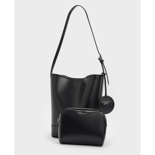 Ivette Woven Elongated Shoulder Bag - Cream