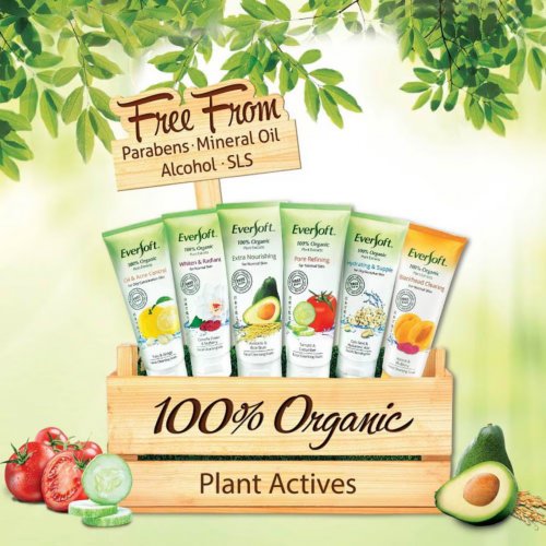 EVERSOFT Organic Avocado & Rice Bran Facial Cleanser 100g