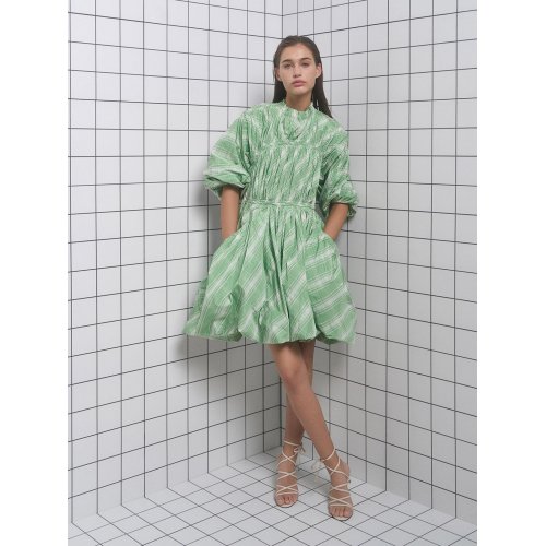  Strappy Woven-Heel Tie-Around Sandals - Beige 