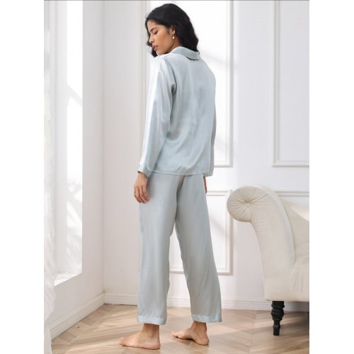  Pure Silk Button Up Women's Pajamas