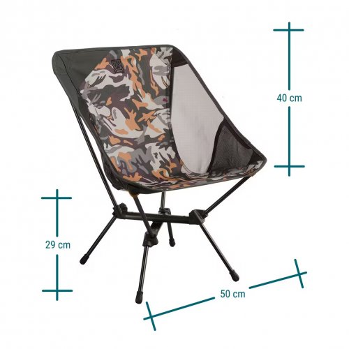 Mountain Hiking Low Folding Camping Chair MH 500 - Camo
