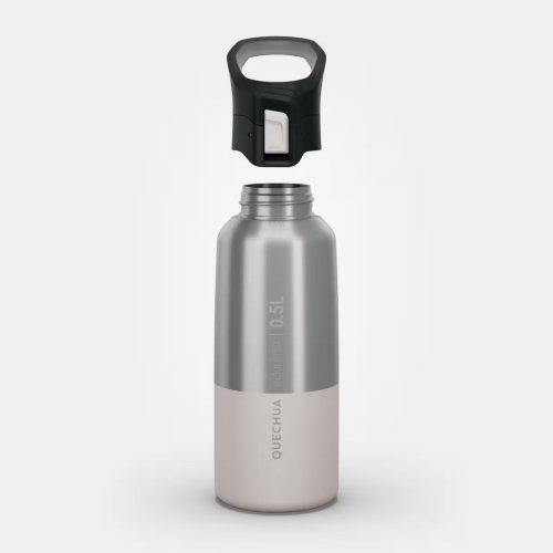 Mountain Hiking 0.5L Isothermal Insulated Stainless Steel Flask MH500 - White