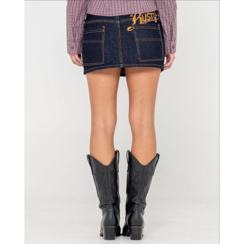 Risque Low Rise Denim Micro Mini Skirt