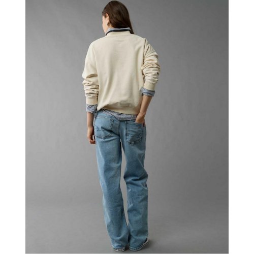 AE Logo Graphic Relaxed Crew Neck Sweatshirt