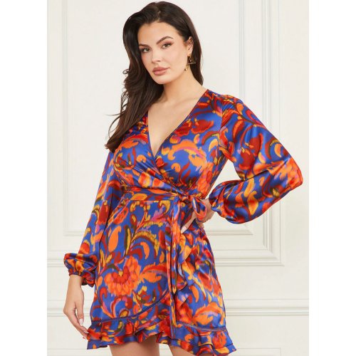 Marciano betty blue wrap mini dress