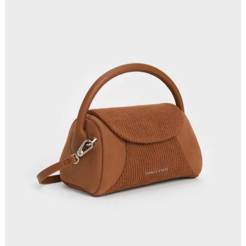  Girls' Nelly Corduroy Top Handle Bag - Brown 