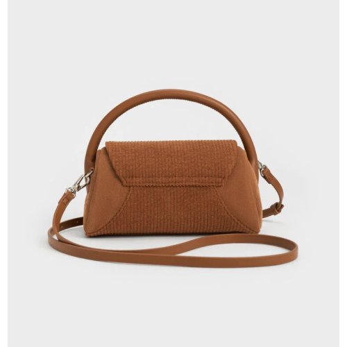  Girls' Nelly Corduroy Top Handle Bag - Brown 