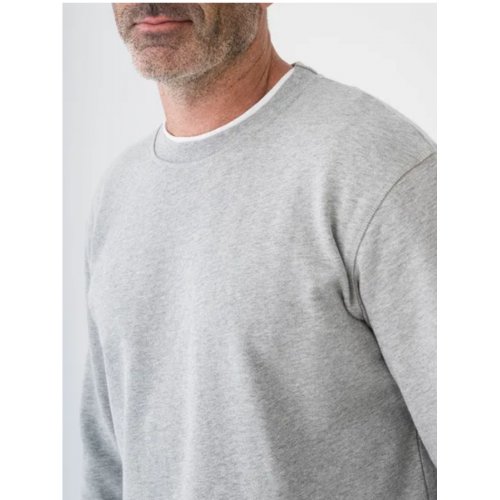 Mens 100% Cotton Terry Fleece Sloppy Joe Grey