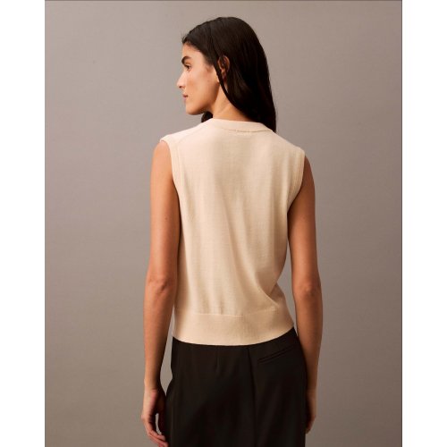 Merino V Neck Shrunken Vest