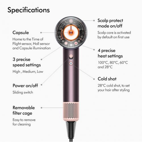 Dyson Supersonic Nural™ Hair Dryer (Jasper Plum)