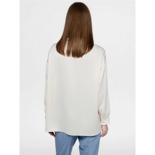 Emma Textured Seersucker Asymmetric button up Blouse