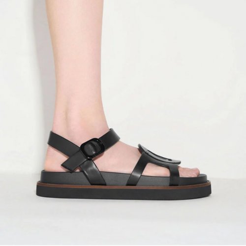  Easley Cut-Out Buckled Sandals - Black 
