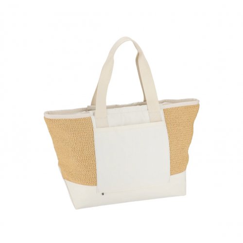 Raffia E/W Tote Meringue Raffia