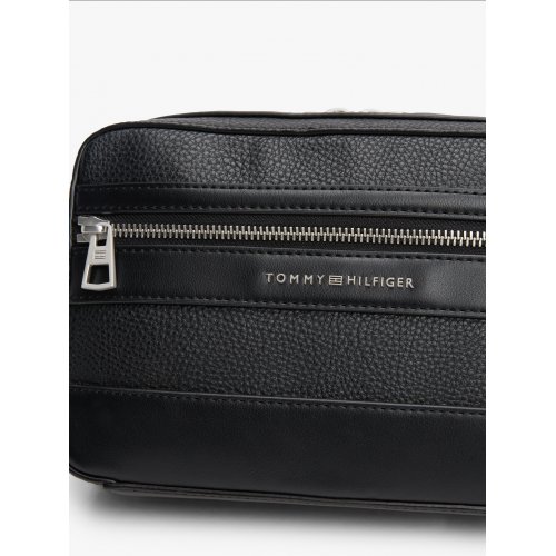  Pebble Grain Double Zip Messenger Bag