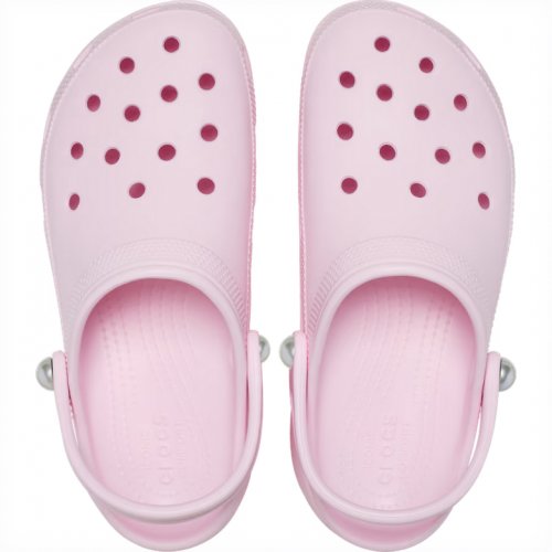 Classic Platform Pearl Clog - Pink Milk