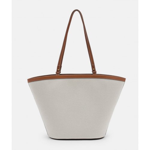  Large PEDRO Icon Canvas Tote Bag - Cognac 