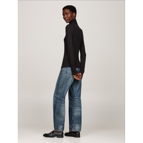  Roll Neck Long Sleeve Slim T-Shirt