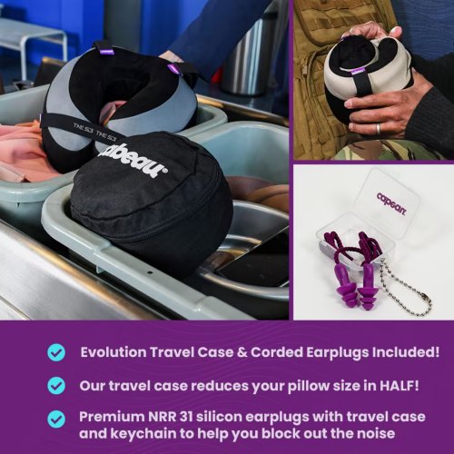 TNE S3 Travel Neck Pillow - Black/Gray