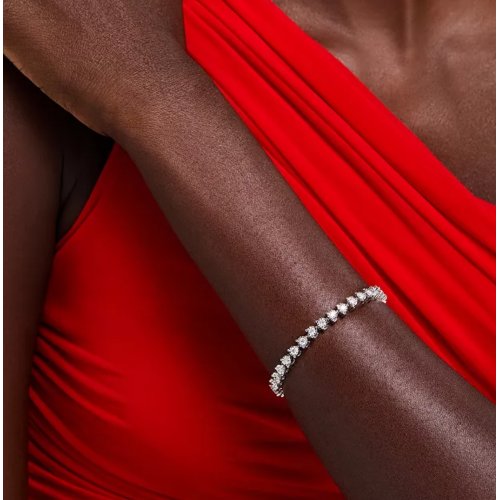 Diamond Prong Set Tennis Bracelet in 14K White Gold, 3.0 tcw