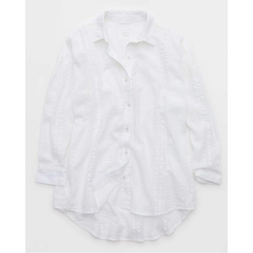 Aerie Seersucker Coverup Shirt