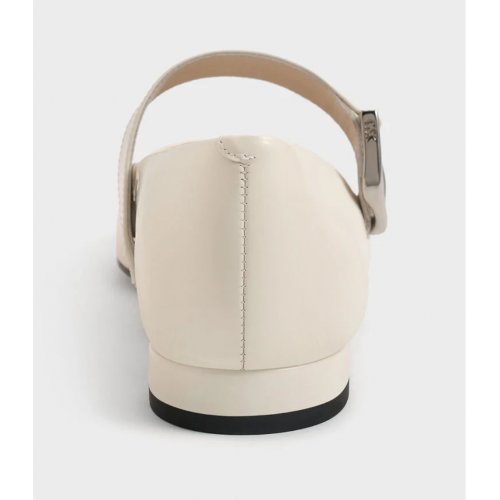  Gabine Leather Mary Janes - White 