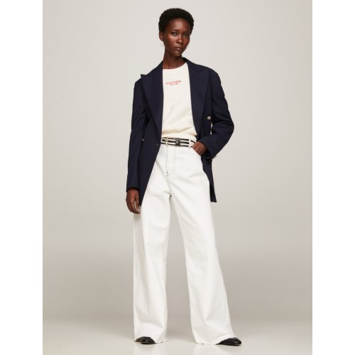  TOMMY HILFIGER Mid Rise Oversized Slouchy White Jeans