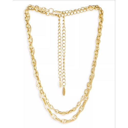 Ettika Golden Rays Linked Chain 18K Gold Plated Necklace Set