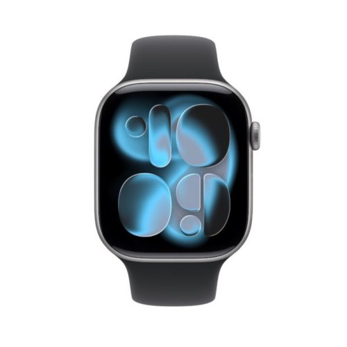  APPLE WATCH SERIES 11 GPS 46MM SPACE GREY ALUMINIUM CASE WITH BLACK SPORT BAND - M/L MEV44X/A