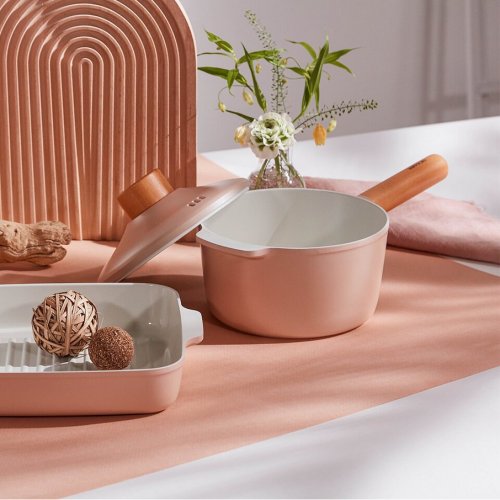 ZIUM 18CM PREMIUM INDUCTION CERANIX-PRO SAUCEPAN - BEIGE