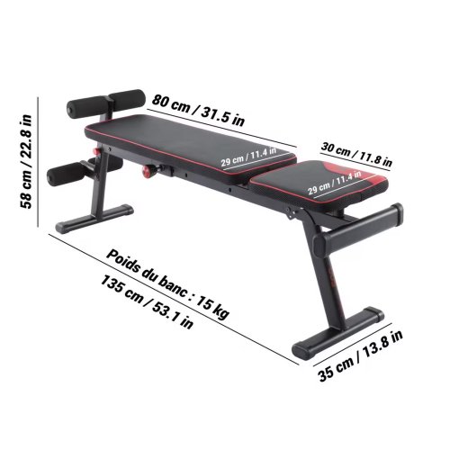 Folding Incline Decline Abs Weights Bench
