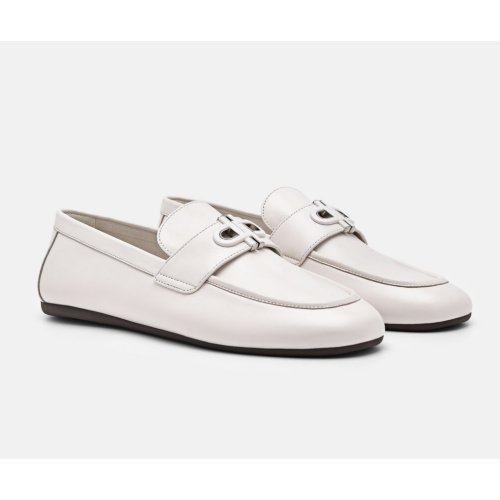  Leather Loafers - Chalk 