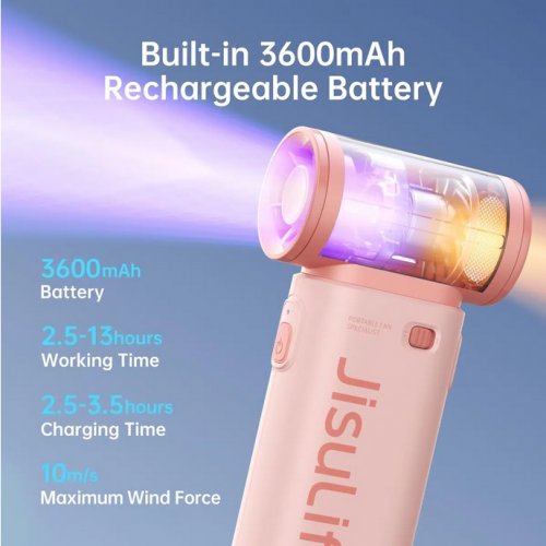 JisuLife Handheld Fan Life9 - Black (5000mAh)