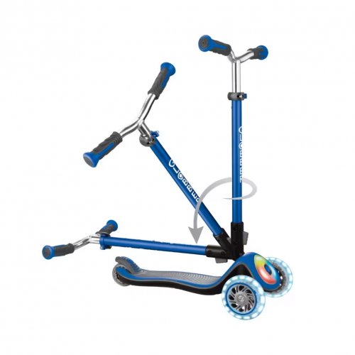 Globber Elite Prime Lights 3-Wheels Scooter - Navy Blue