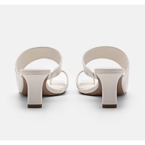  Rocco Leather Heel Sandals - Chalk 