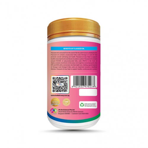 High Strength Organic Cold Pressed Flaxseed Oil 1500mg