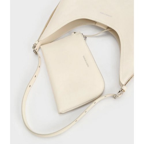  Liv Grommet Hobo Bag - Cream 