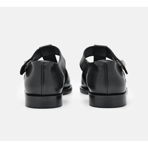  Leather Covered Sandals - Black 